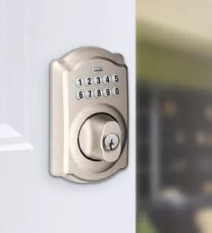 Schalge BE365 deadbolt satin nickel