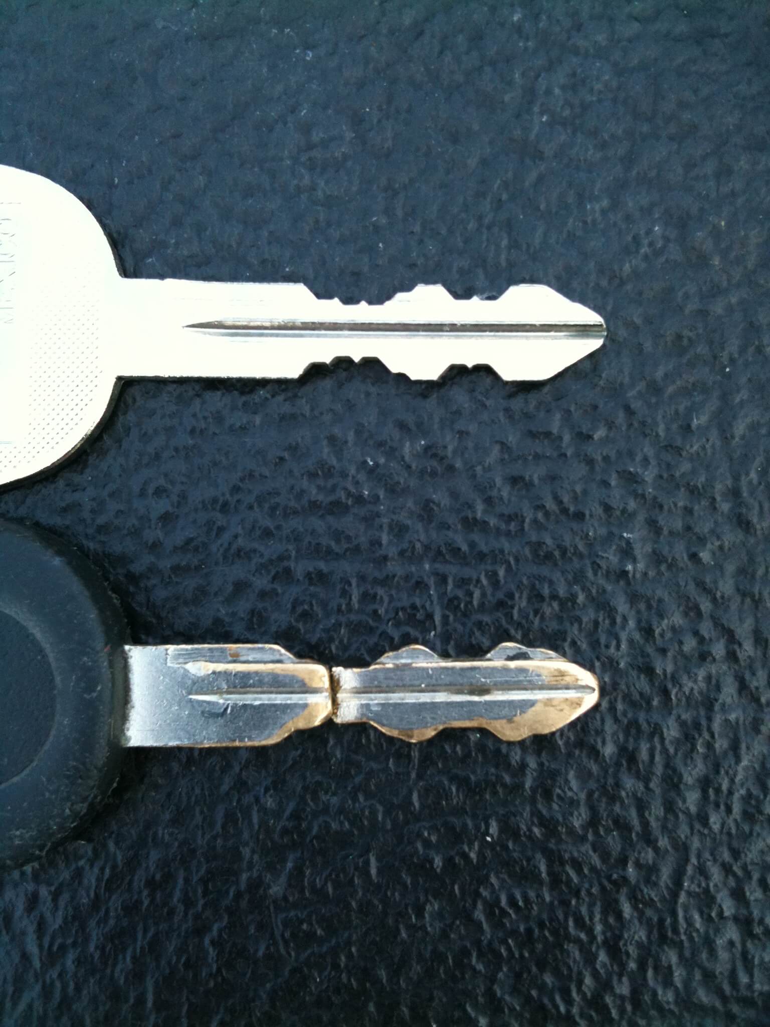 Key copy made from a broken key.