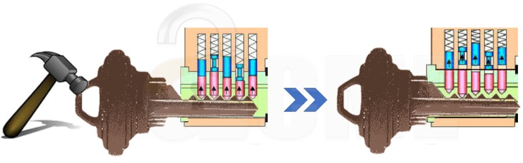 lock bumping graphic