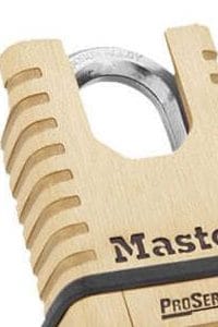 Padlock with shackle guard