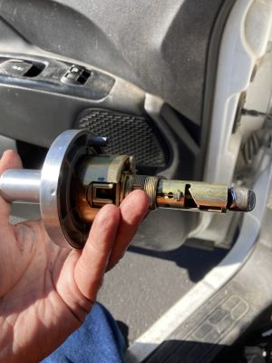 Door lever repair.