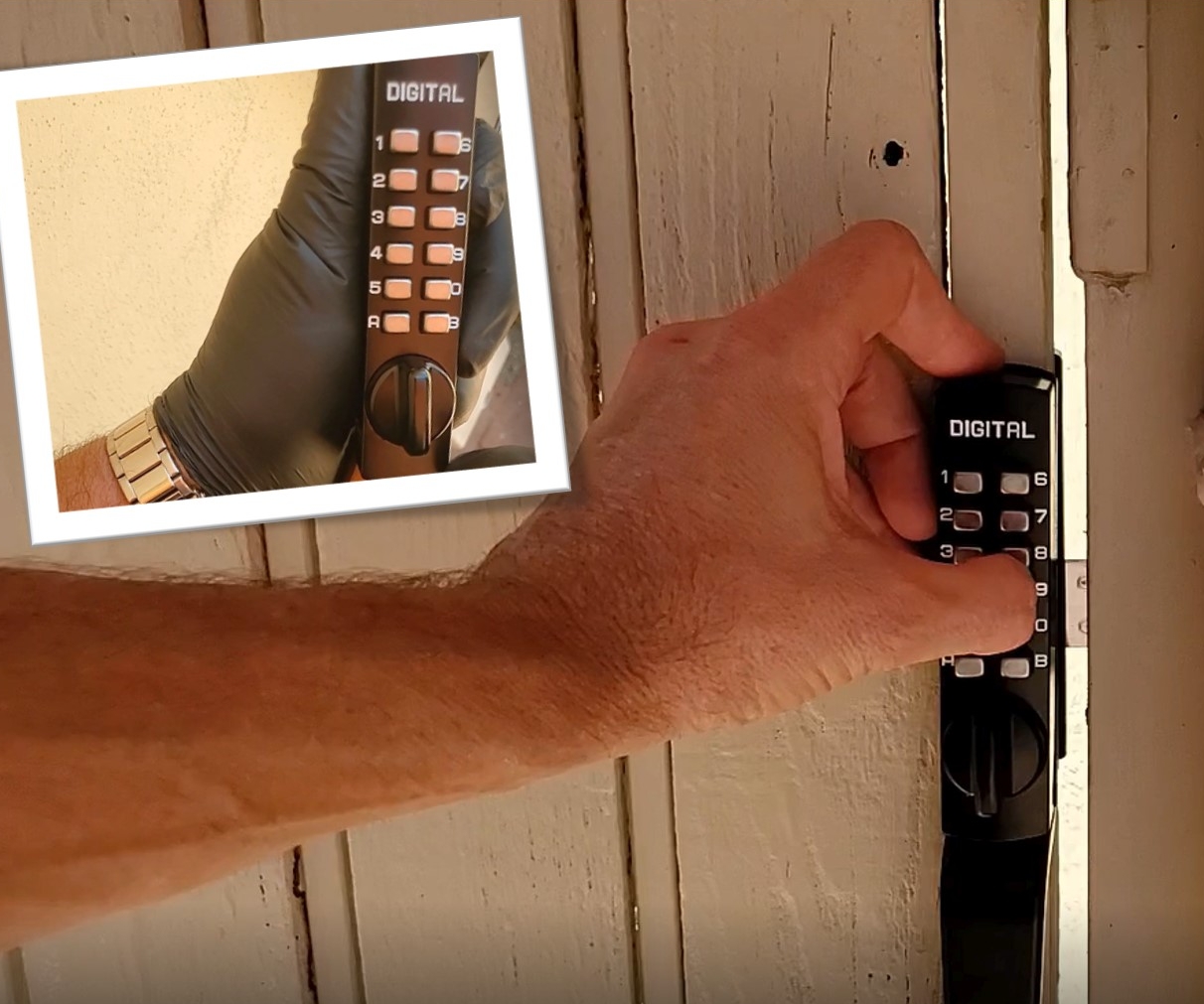 Keyless keypad gate lock