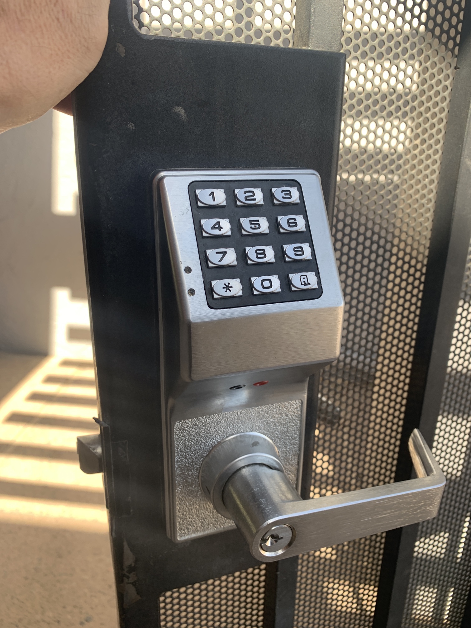 keyless entry on a gate