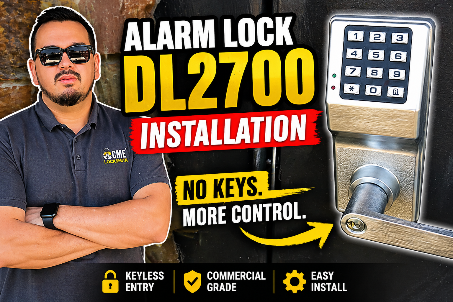 Alarm Lock keypad access control installed in Phoenix